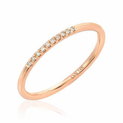 diamond top band in rose gold