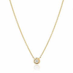 bezel diamond necklace