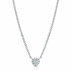 Petite Pave Disc Choker- 4.5mm Diameter