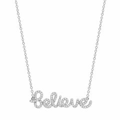 believe necklace in white gold