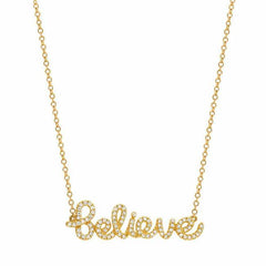 believe necklace in yellow gold
