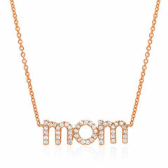 Mom Necklace in rose Gold