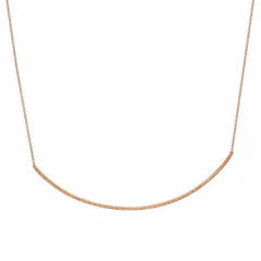 extra long diamond bar necklace in rose gold
