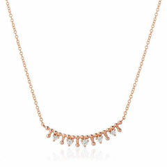 tiara necklace in rose gold