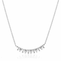 tiara necklace in white gold