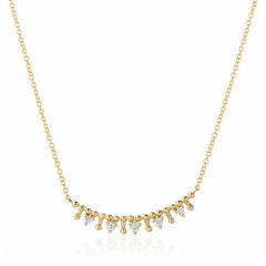 tiara necklace in yellow gold