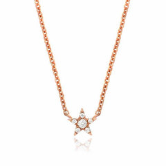 petite star choker necklace in rose gold