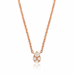 petite teardrop choker necklace in rose gold