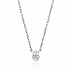 petite teardrop choker necklace in white gold
