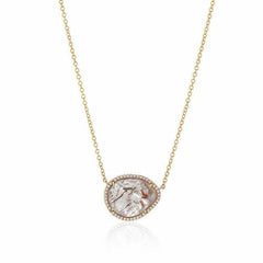 one of a kind diamond slice necklace in yellow gold