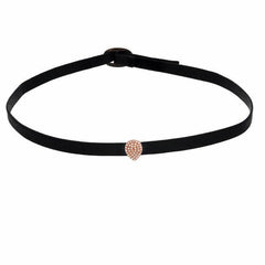 Pave pear shape choker in rose gold