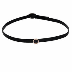 open circle choker in rose gold