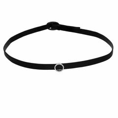 open circle choker in white gold