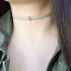 starburst choker in yellow gold