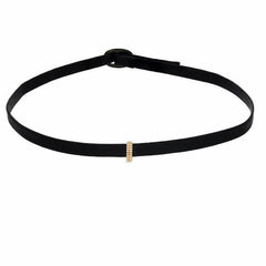 mini bar choker in yellow gold