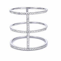 royal ring with diamonds in white gold
