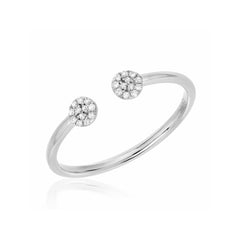 petite pave disc open ring