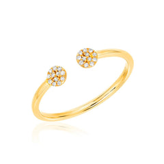 petite pave disc open ring