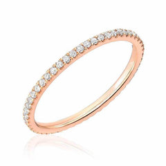 pave eternity band in rose gold