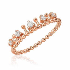 tiara beaded band in rose gold