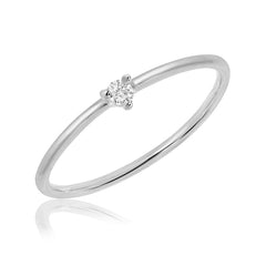 souli single diamond ring in 14k white gold