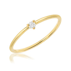 souli single diamond ring in 14k yellow gold