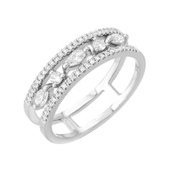 heirloom ultimate bridal band in 14k whitegold with diamonds