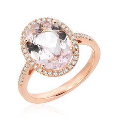 One of a Kind Morganite Ring in Rose Gold
