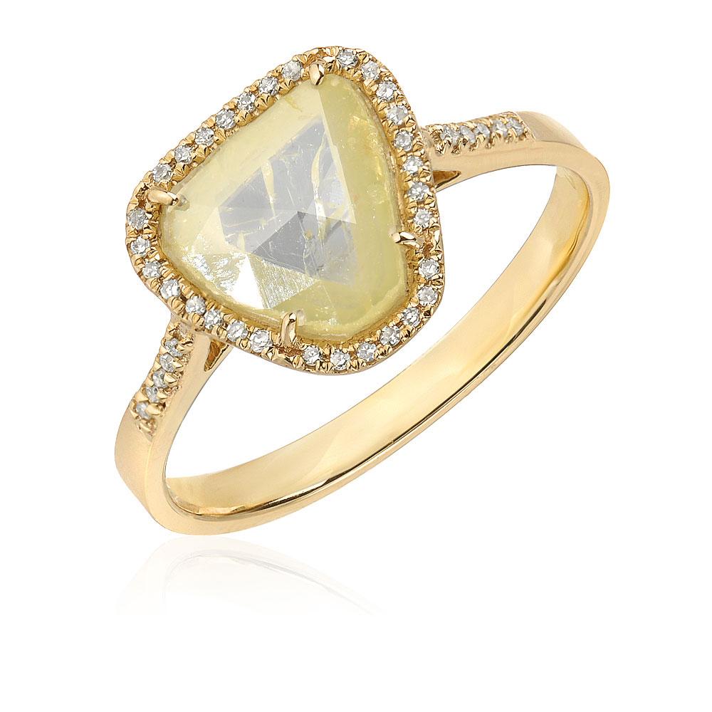 One of a Kind Diamond Slice Ring