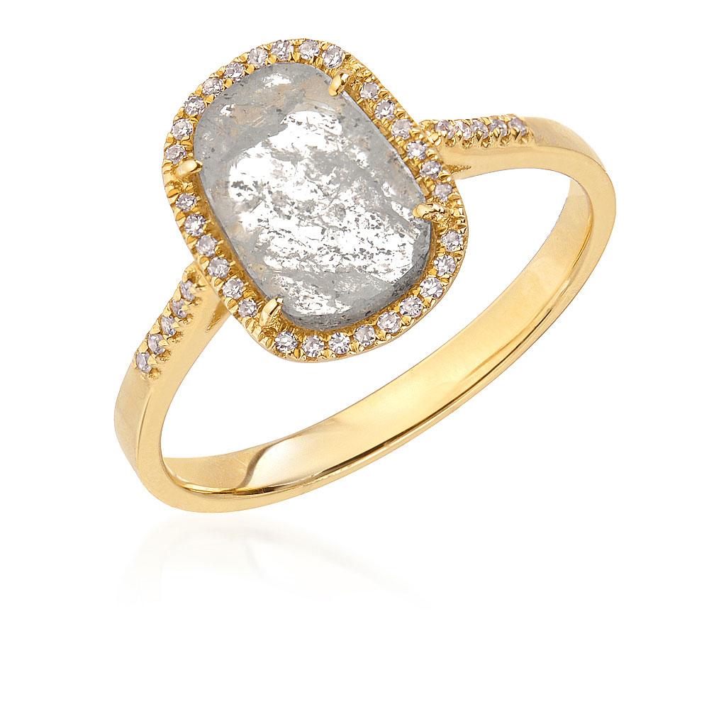 One of a Kind Diamond Slice Ring