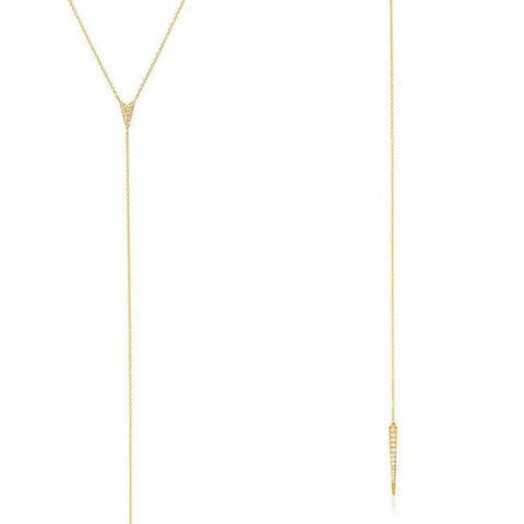 Arrowhead and Dagger Lariat Necklace