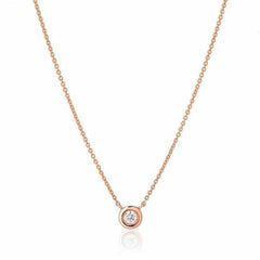 bezel diamond necklace