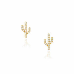 Cactus necklace in yellow gold