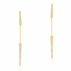 Double Dagger Dangle Earrings