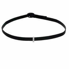 mini bar choker in white gold