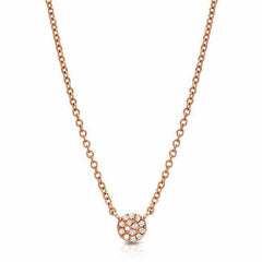 Petite Pave Disc Choker- 4.5mm Diameter