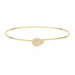 Pear Shape Pave Hook Bangle