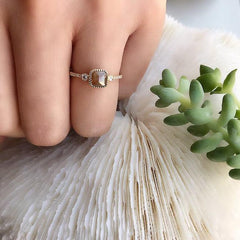 One of a Kind Rustic Diamond Ring in Yellow Gold