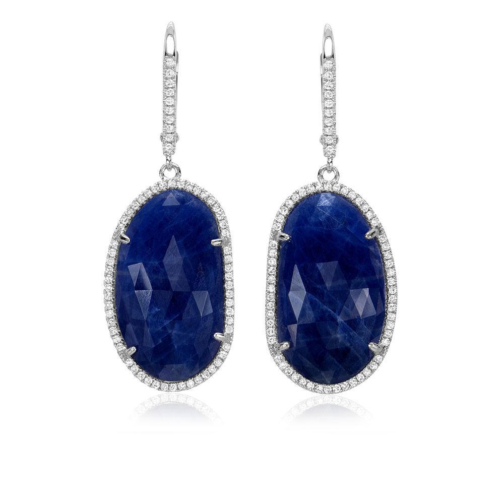 One of a Kind Sapphire Drop Earrings