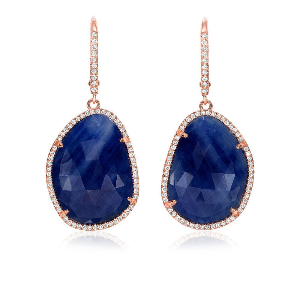 One of a Kind Sapphire Drop Earrings