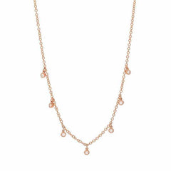 Seven Diamond Dangle Necklace