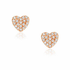 small heart pave earrings