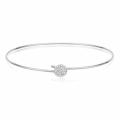 round pave hook bangle with diamonds in white gold
