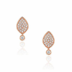 spade post earrings in rose gold