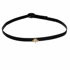 starburst choker in yellow gold